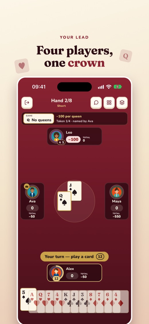 Four players, one crown
